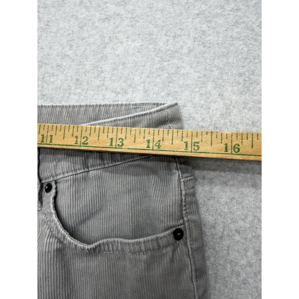 Garnet Hill Corduroy Pants Womens 4 Gray Straight Leg Stretch Casual Pockets - Picture 4 of 13